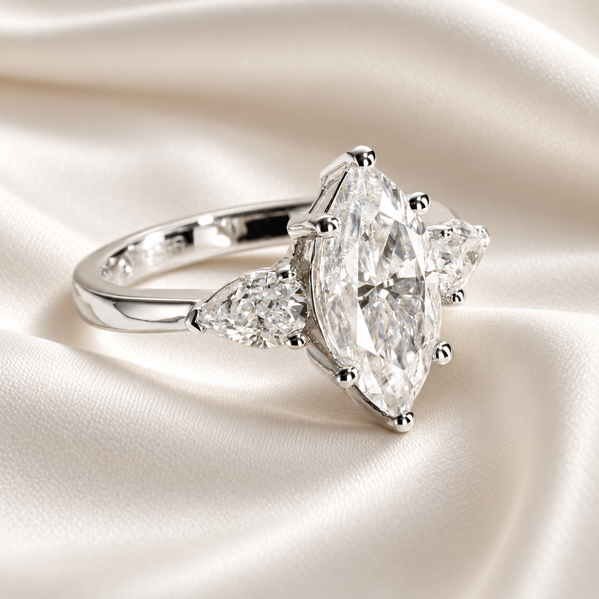 Marquise 4.0 Total Carat - Trilogy Ring
