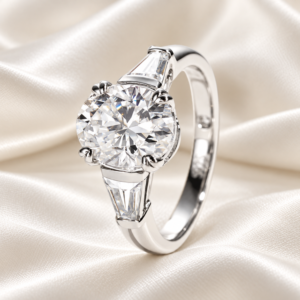 Oval 3.8 Total Carat - Trilogy Ring