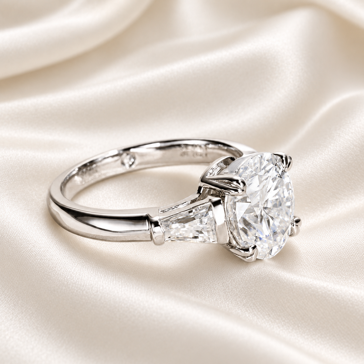 Oval 3.8 Total Carat - Trilogy Ring
