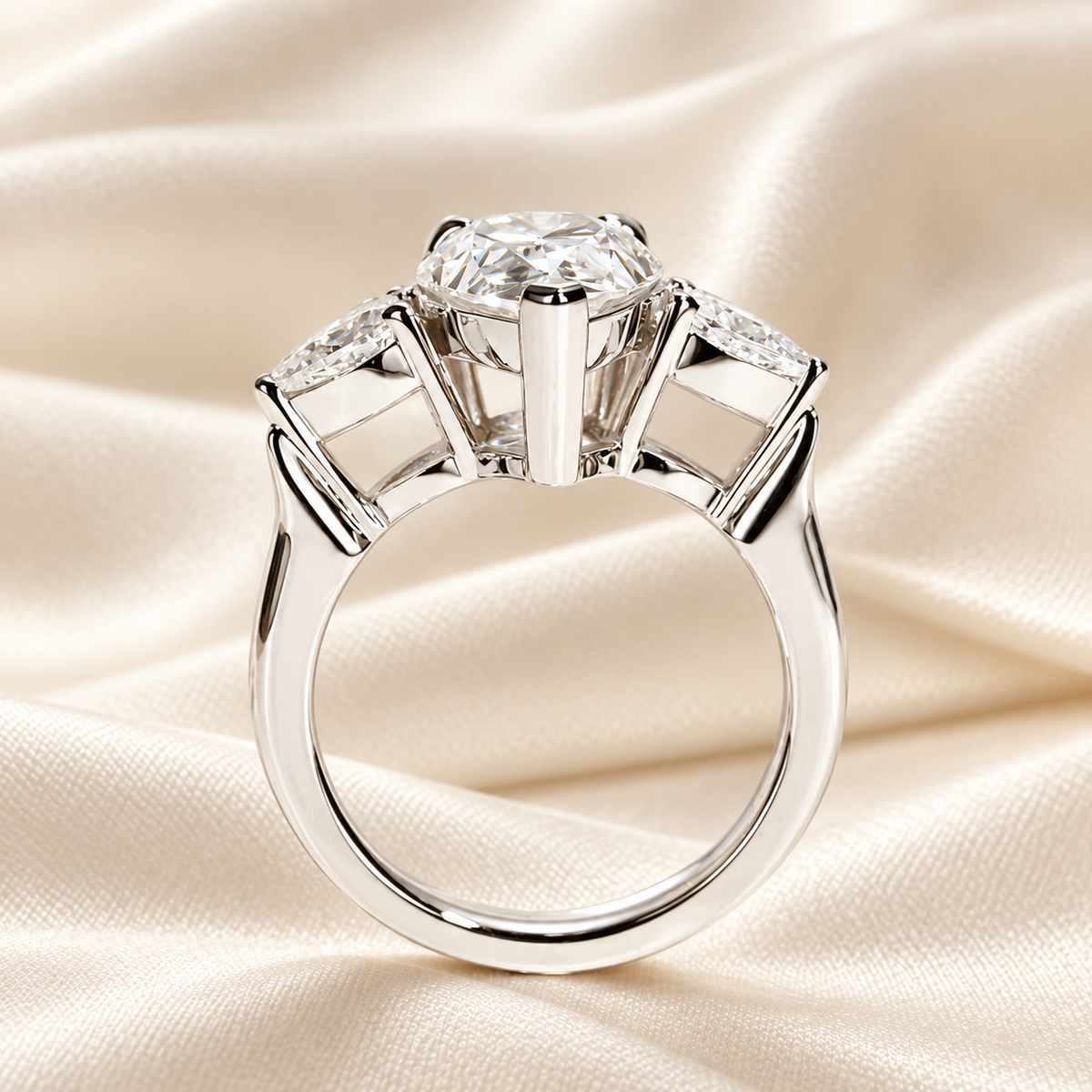 Pear 6.0 Total Carat - Trilogy Ring