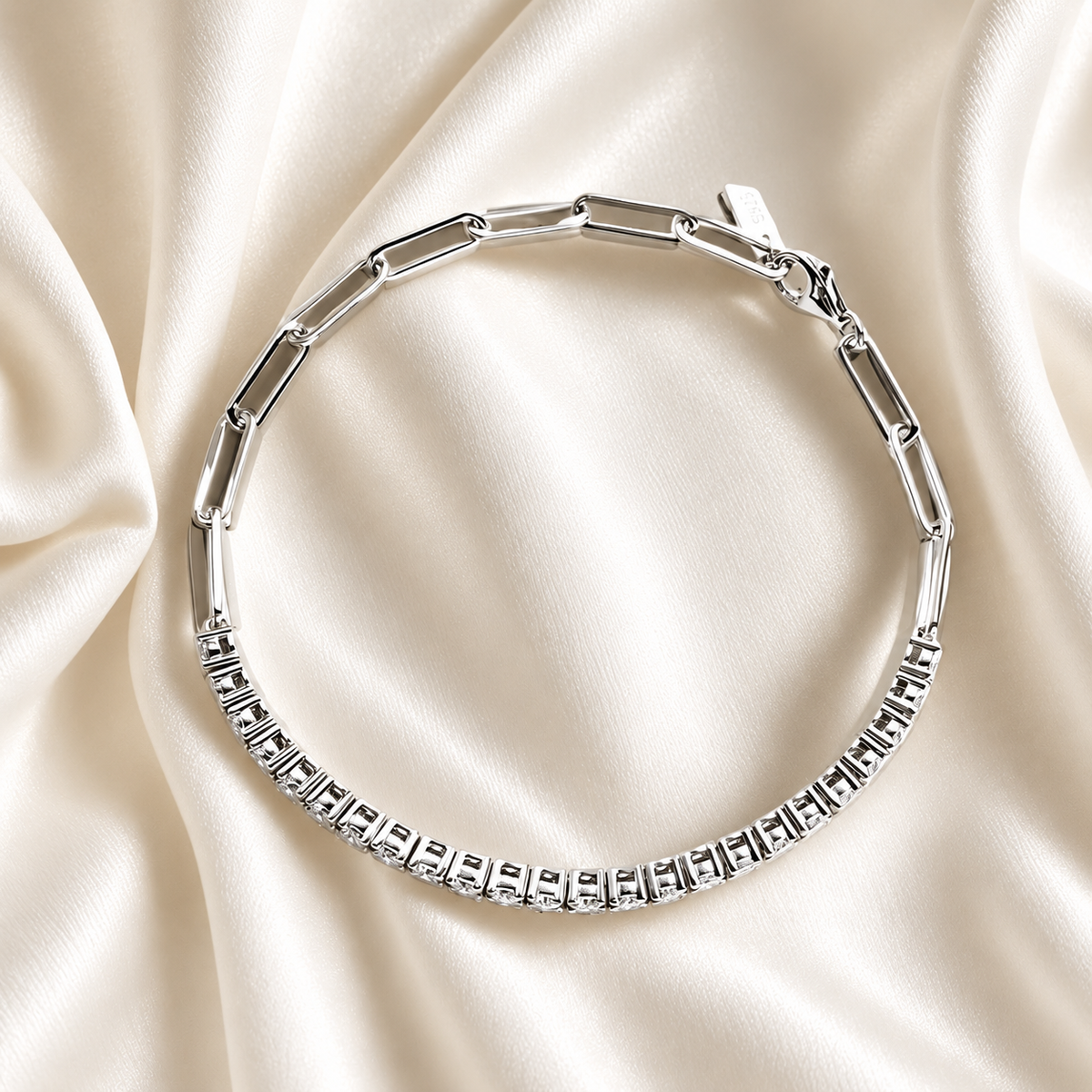 3mm Moissanite Tennis Bracelet | Adjustable Design