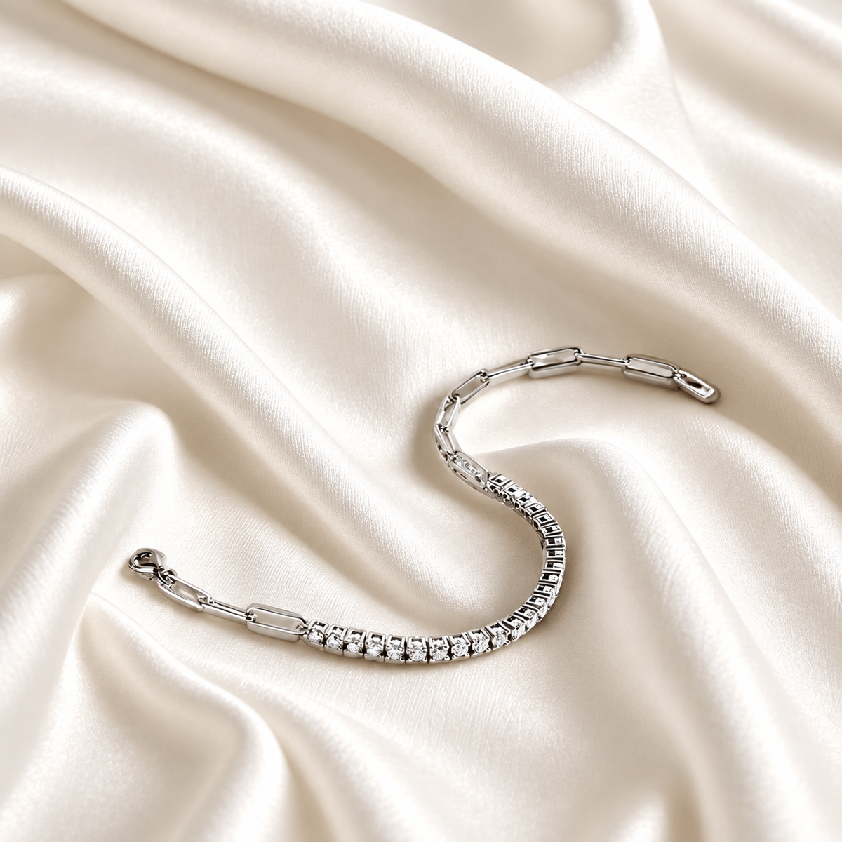 3mm Moissanite Tennis Bracelet | Adjustable Design